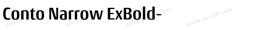 Conto Narrow ExBold字体转换